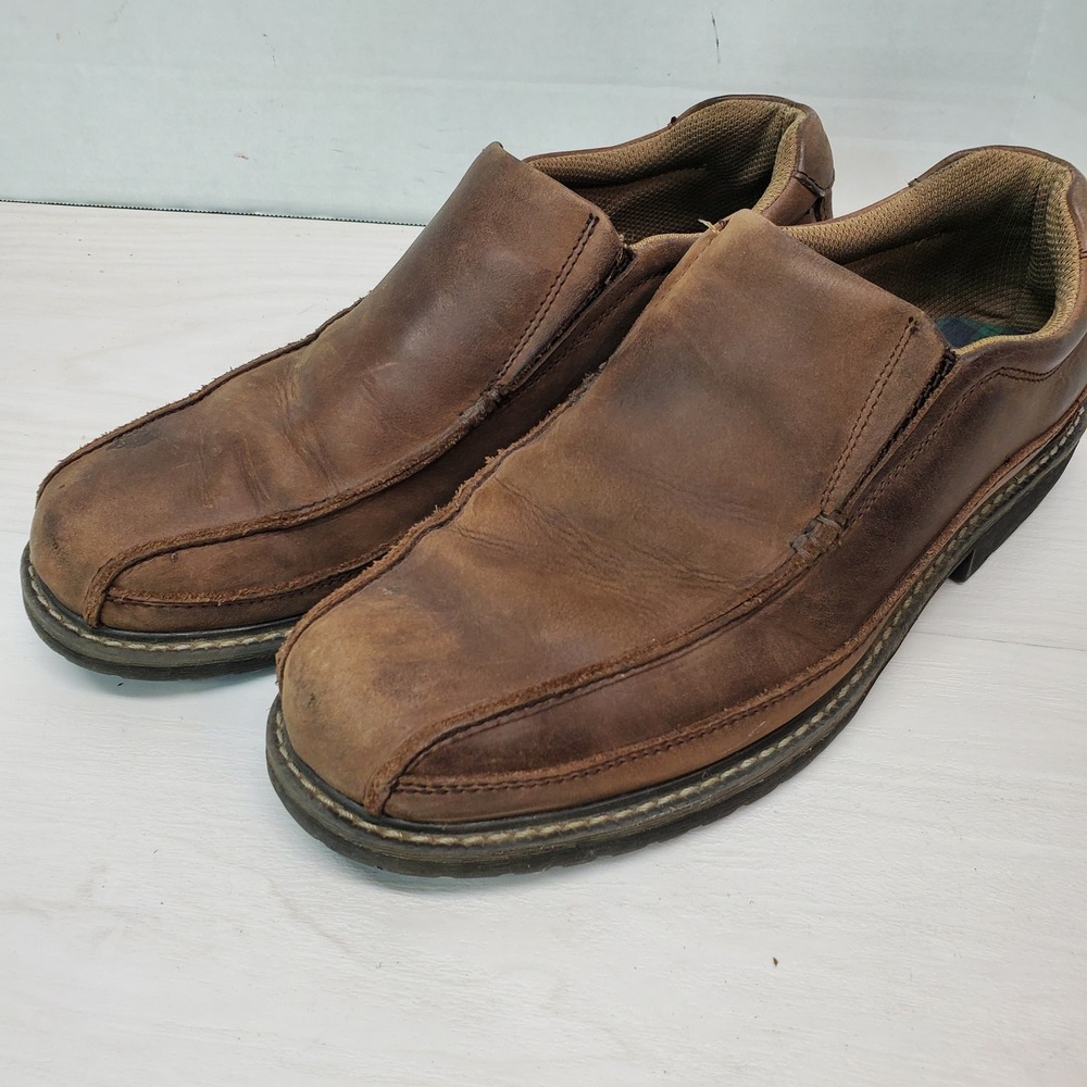 G.H. Bass Dustin‎ Brown Leather Slip On Loafer Shoes Mens Size 9.5 D